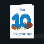 ***SON*** PÅ HANS "10:e" BIRTHDAY-KORT Kort<br><div class="desc">LYCKLIG **10 BIRTHDAY** FÖR DIG VÄLDIGT SPECIELL " SON "~ TACK FÖR STOPPNING AV ETT AV MINA ÅTTA LAGER.</div>