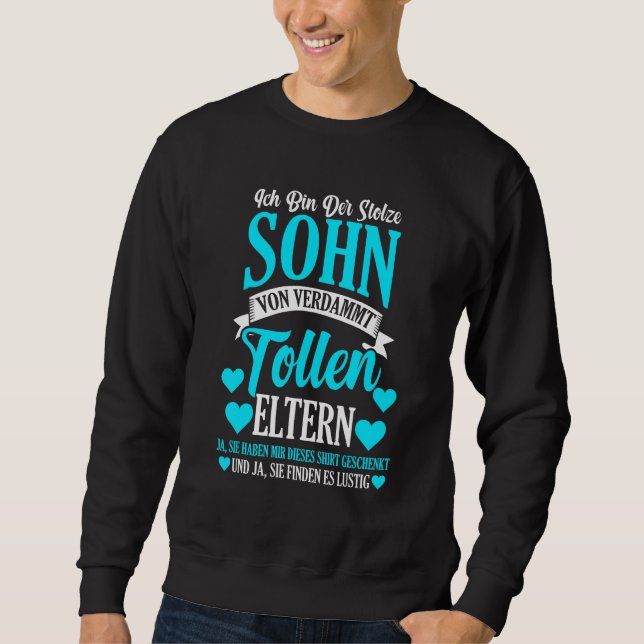 Son Parents Morsa Pappa Lång Ärmad Tröja (Framsida)