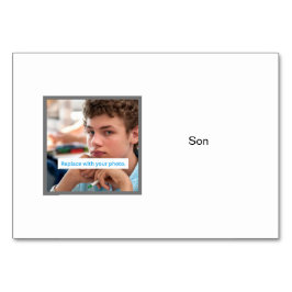 Son Photo Personlig Family Flashcards Bordsnummer