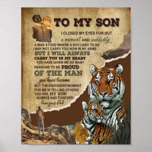 Son-presentationer Brev till min son Kärlek från Poster