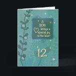 Son Religiösa 12:e Birthday Grönt Hand plockade Ti Kort<br><div class="desc">Han har alltid varit en bra pojke och en bra son. Nu när han snart blir tolv,  är det här det bästa kortet som du kan ge honom när hela familjen firar sin 12:e-födelsedag.</div>