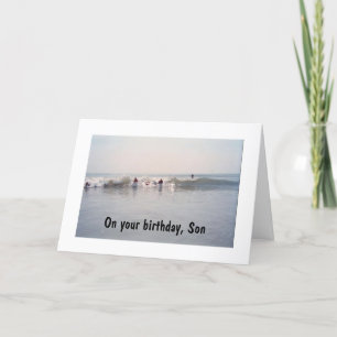 SON-RIDE WAVE OCH HA ROLIGT BIRTHDAY KORT