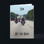 **SON** SLÅ VÄGEN=MOTORCYKLE STIL BIRTHDAG KORT<br><div class="desc">Vilket ROLIGT-kort som ska skickas till **DITT SON** PÅ HANS BIRTHDAY!!!!!</div>