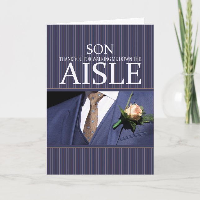 Son Tack för att du gick ner Aisle Kort (Framsida)