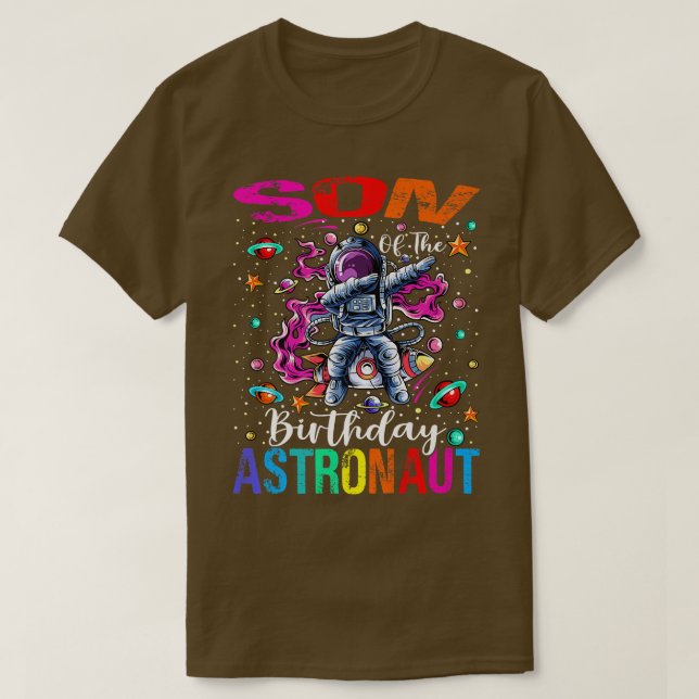 Son till Astronaut Boy Space Theme Kids från födel T Shirt (Design framsida)