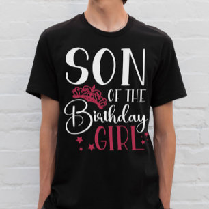 Son till Birthday Girl Customized Squad Matching T Shirt