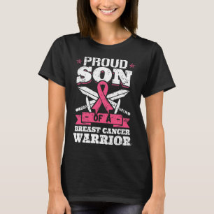 Son till Breast Cancer Warrior Rosa Awareness Ribb T Shirt