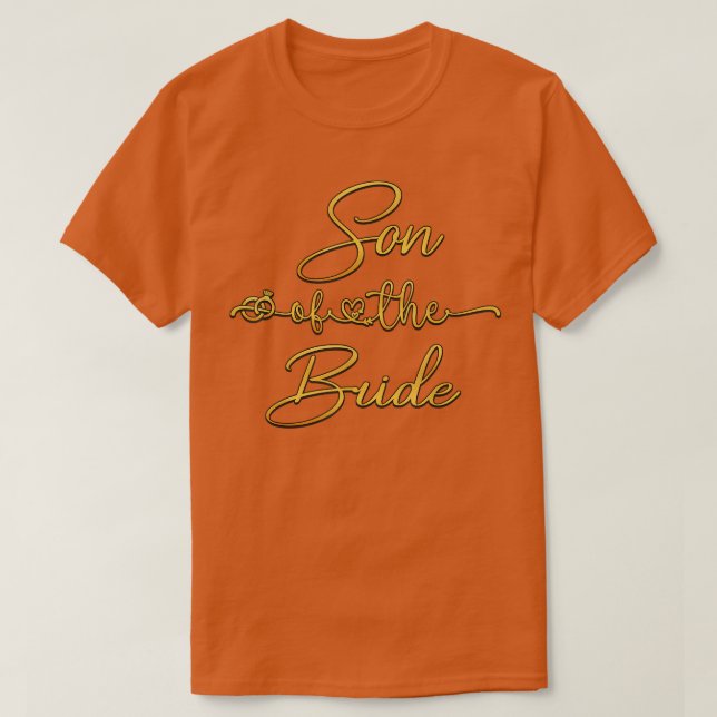 Son till Bride Bröllop-idealen för honom T Shirt (Design framsida)