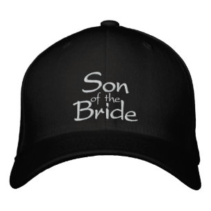 Son till Bride Embroidered Bröllop Cap Broderad Keps