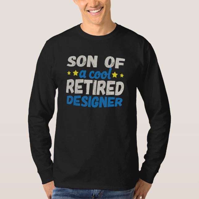 Son till en cool pensionerad designer t shirt (Framsida)