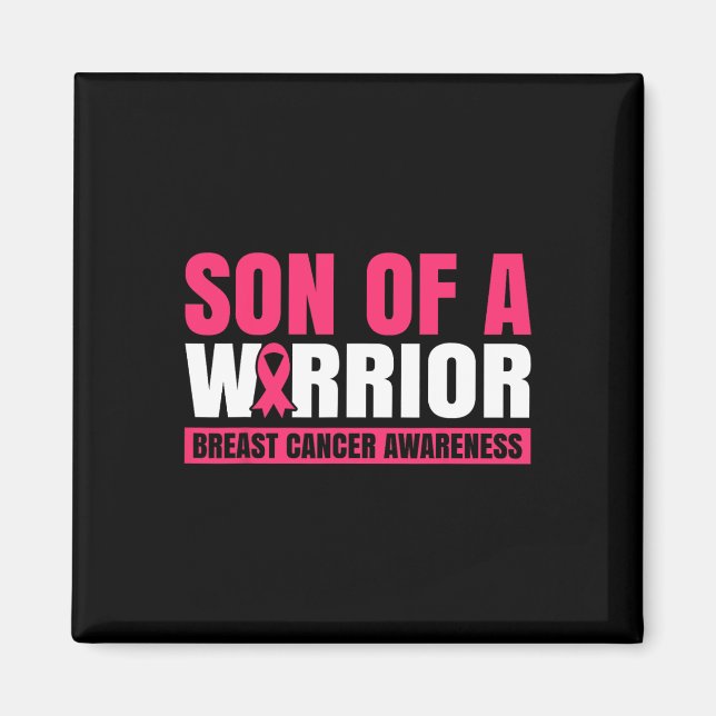 Son till en krigare bröstcancermedvetenhet magnet (Framsidan)