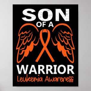 Son till en krigare Leukemia Awareness Angel Vinga Poster