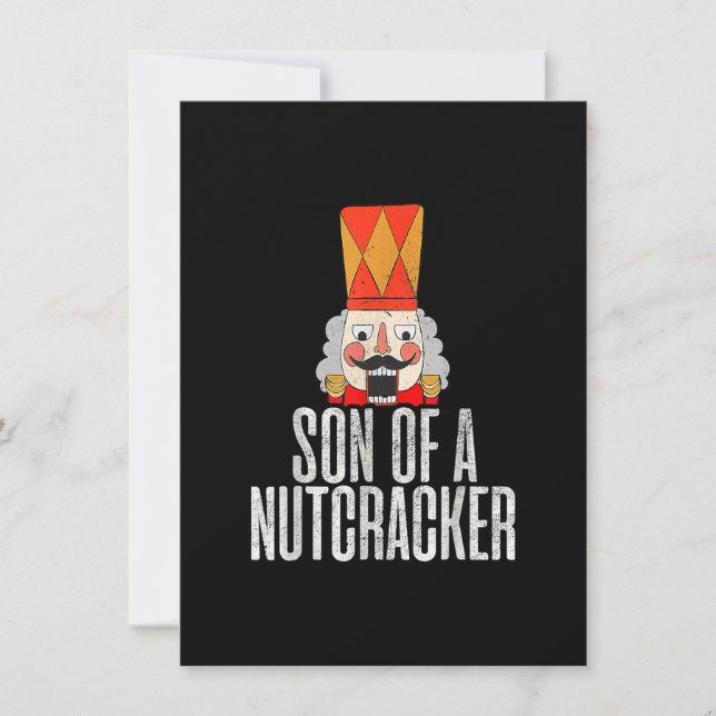 Son till en Nutcracker-finare jul Deez Nöt Julafto Inbjudningar (Framsida)