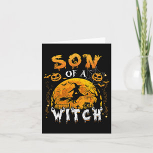 Son till en Witch Roligt Family Matching Halloween Kort