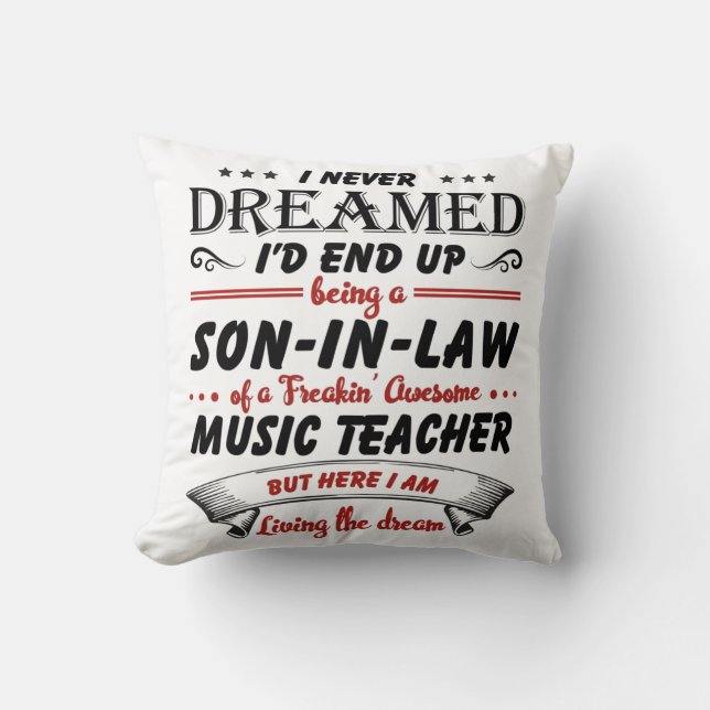 Son till Fantastisk musiklärare Kudde (Framsida)