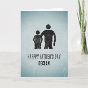 Son till Far - Pappa och Hans Boy Graphic Anpassni Kort