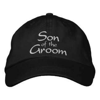 Son till Groom Embroeded Bröllop Cap Broderad Keps