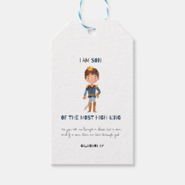 Son till Kung, enkel modern, minimalistisk Presentetikett
