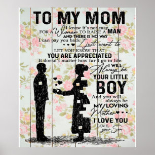 Son till Mamma-gåva till Mamma, födelsedagspresent Poster
