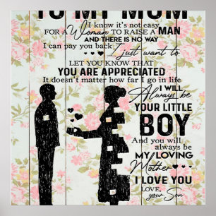 Son till Mamma-gåva till Mamma, födelsedagspresent Poster