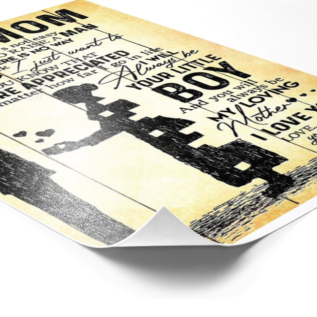 Son till Mamma Gift | Speciell gåva till familjen Fototryck (Hörn)