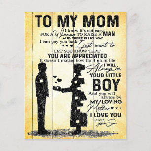 Son till Mamma, Gift till Mamma, Mors dag Gift Ide Flygblad