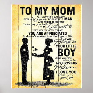 Son till Mamma, Gift till Mamma, Mors dag Gift Ide Poster