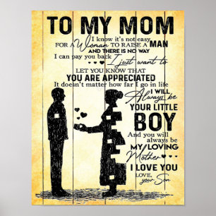 Son till Mamma, Gift till Mamma, Mors dag Gift Ide Poster