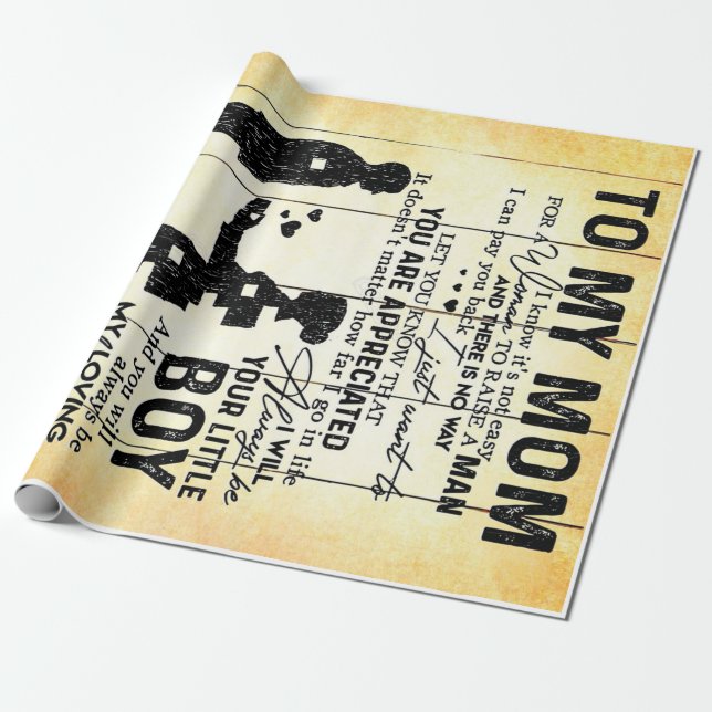 Son till Mamma, Gift till Mamma, Mors dag Gift Ide Presentpapper (Utrullad)