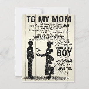 Son Till min mamma brev, Speciell present till mam Inbjudningar