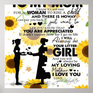 Son till min Mamma-gåva till Mamma Brev Poster