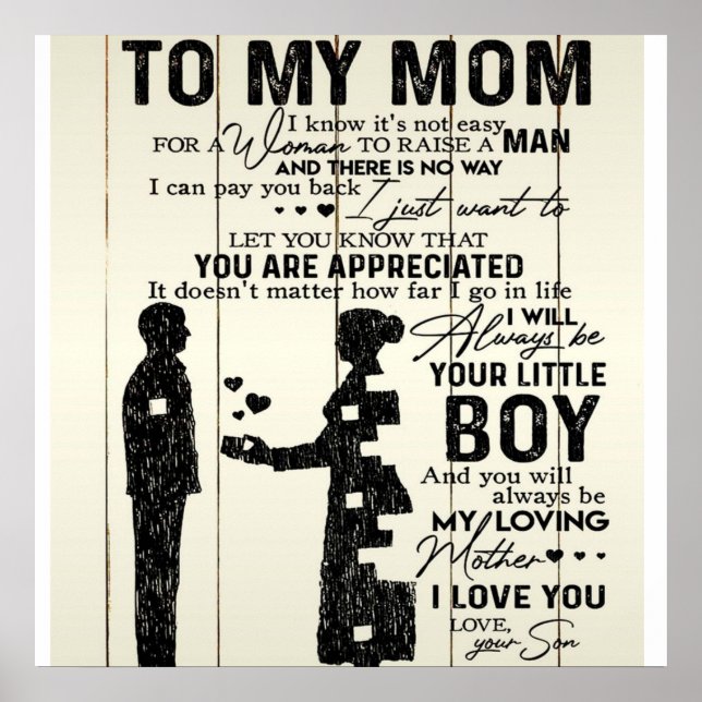 Son till min Mamma | Hemdekret | Bidrag till Mamma Poster (Framsidan)