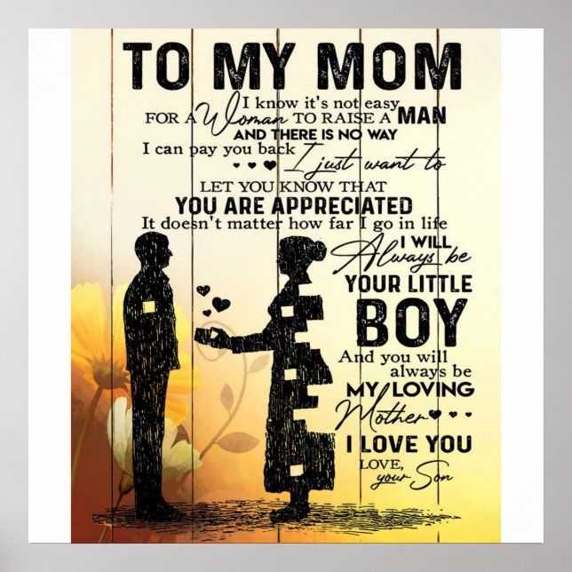 Son till min nuvarande Mamma | Cute Gift for Mamma Poster (Framsidan)