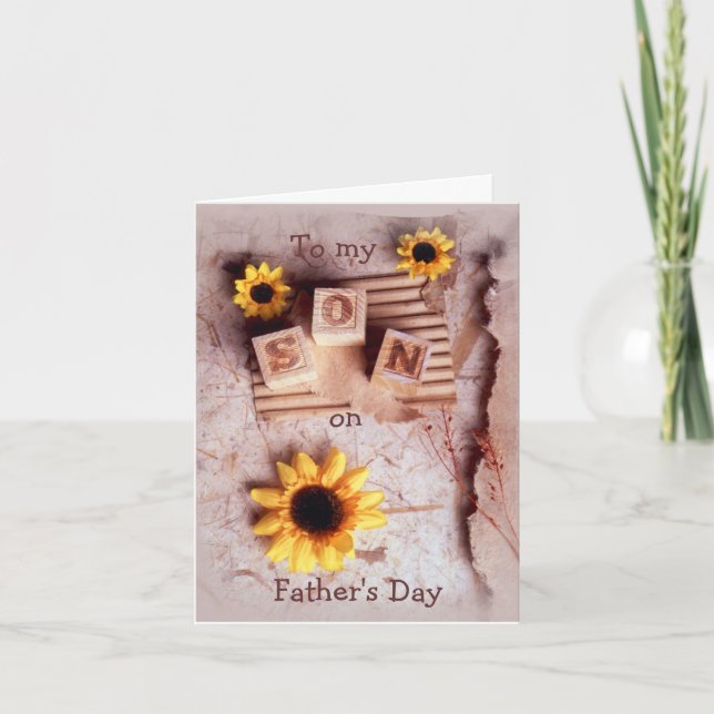 Son till mitt, på, fars dag kort (Framsida)