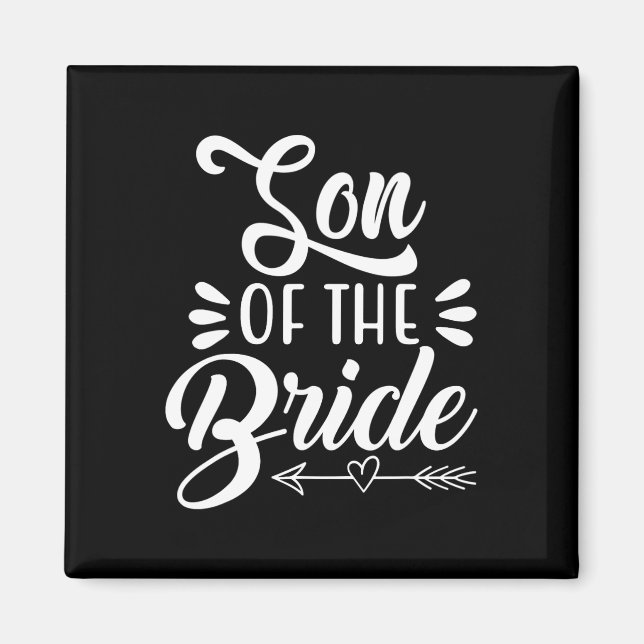 Son till Möhippan för Bride Bröllopsfest Family Sh Magnet (Framsidan)
