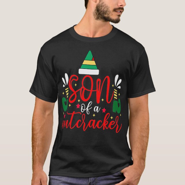 Son till Nutcracker God jul T Shirt (Framsida)
