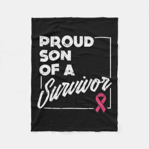 Son till Survivor Bröstcancer medvetenhet Gift Fleecefilt