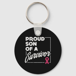 Son till Survivor Bröstcancer medvetenhet Gift Nyckelring