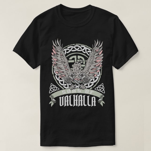Son till Valhalla Vikings Viking Norse Norsäd Nord T Shirt (Design framsida)