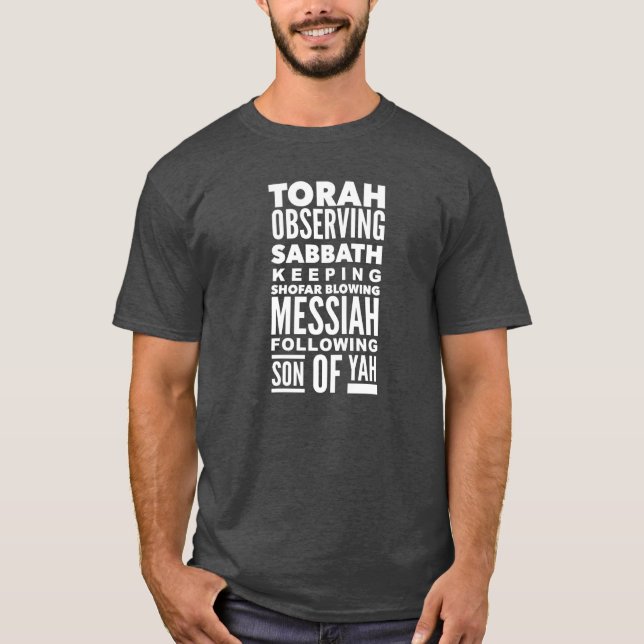 Son till Yah Hebrew Roots Messianic T Shirt (Framsida)