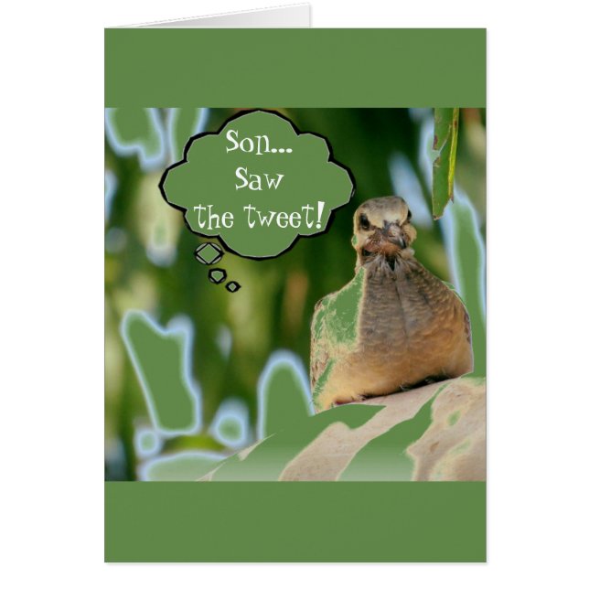 ***SON*** " TVÅ GÅNGER SÄGER ATT DET ÄR **DIN BIRT HÄLSNINGSKORT (Framsidan)