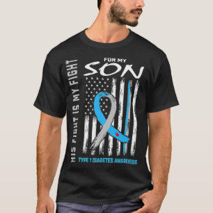Son Typ 1-diabetes - medvetandegrad Ribbon America T Shirt