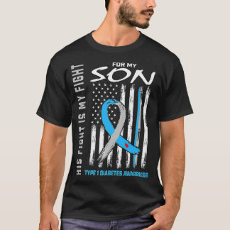 Son Typ 1-diabetes - medvetandegrad Ribbon America T Shirt