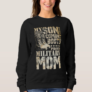 Son Wears Combat Boots militära Mamma Famil T Shirt