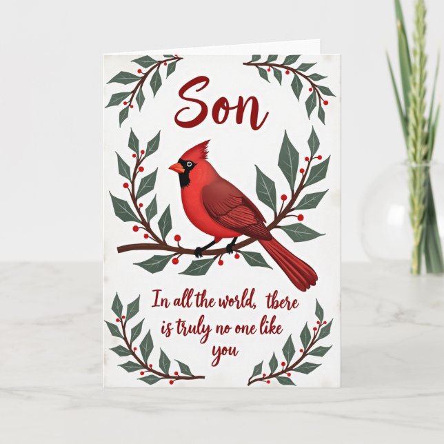 Son You Are Unique Cardinal Card Kort (Framsida)