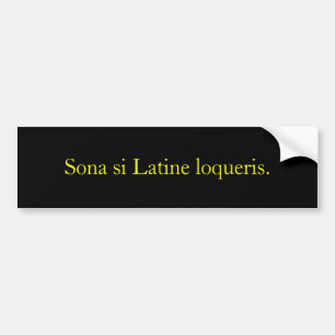 Sona si Latine loqueris. Bildekal