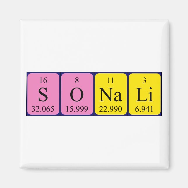 Sonali periodisk magnet bord namn (Framsidan)