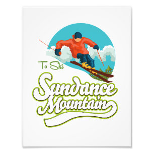 Sönance Mountains ski logotyp Fototryck