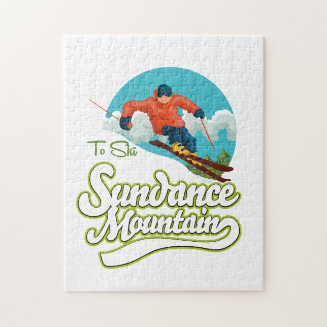 Sönance Mountains ski logotyp Pussel (Vertikal)