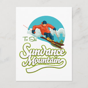 Sönance Mountains ski logotyp Vykort
